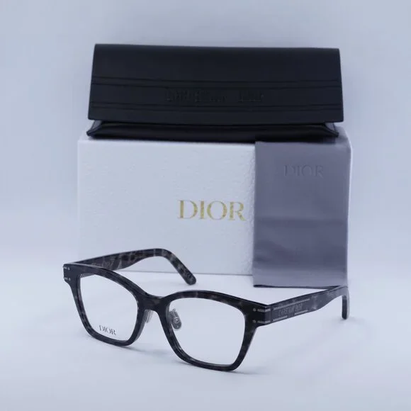 Dior DIORSIGNATUREO S2F 6800 Square Eyeglasses 53mm - Grey Leopard - Picture 7 of 11